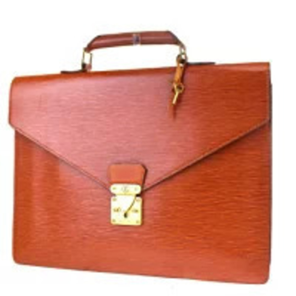 Louis Vuitton Serviette Ambassador Briefcase Epi Leather Brown